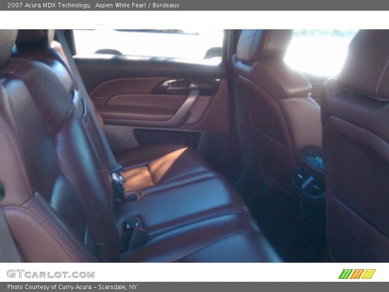 Aspen White Pearl / Bordeaux 2007 Acura MDX Technology