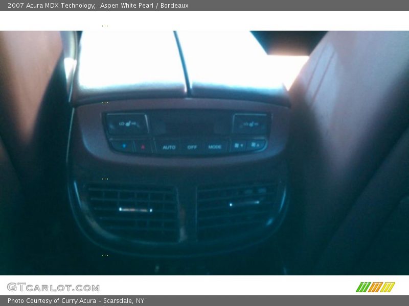 Aspen White Pearl / Bordeaux 2007 Acura MDX Technology
