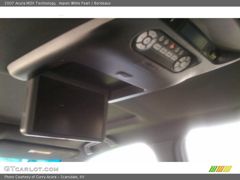 Aspen White Pearl / Bordeaux 2007 Acura MDX Technology