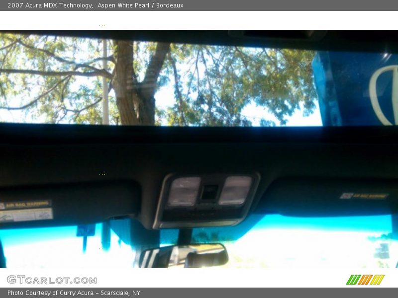 Aspen White Pearl / Bordeaux 2007 Acura MDX Technology
