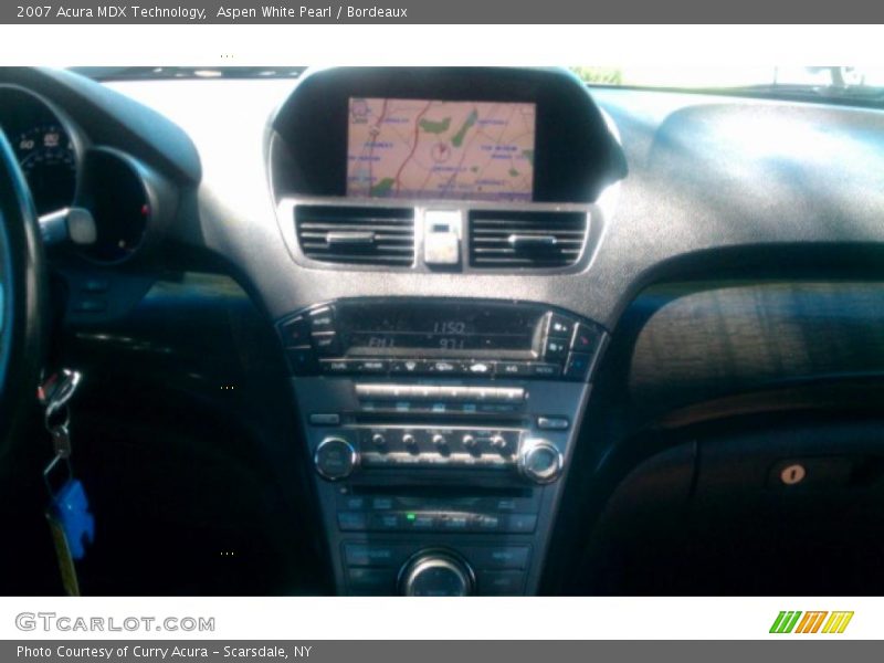 Aspen White Pearl / Bordeaux 2007 Acura MDX Technology