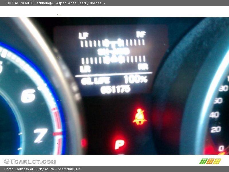 Aspen White Pearl / Bordeaux 2007 Acura MDX Technology