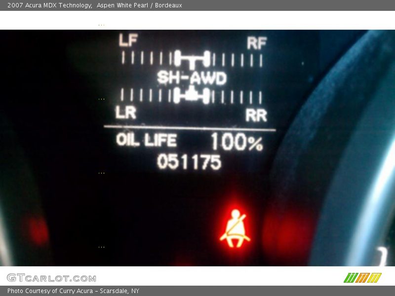 Aspen White Pearl / Bordeaux 2007 Acura MDX Technology
