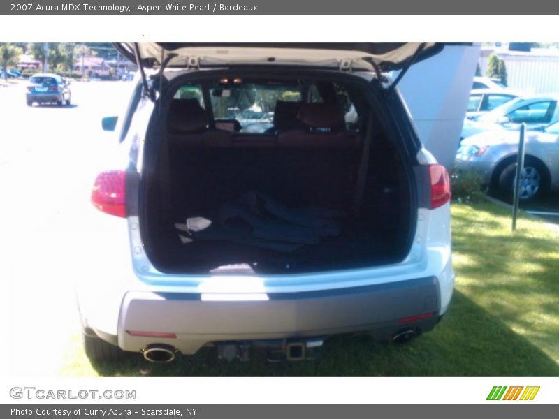 Aspen White Pearl / Bordeaux 2007 Acura MDX Technology