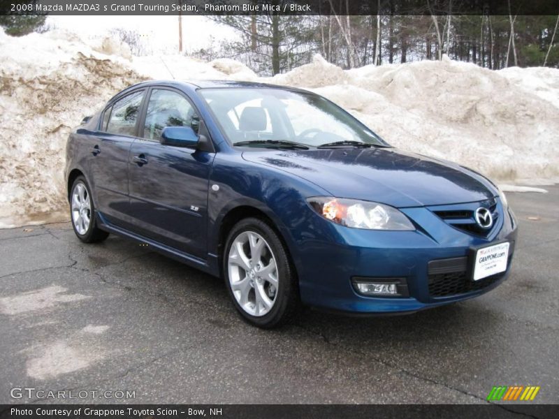 Phantom Blue Mica / Black 2008 Mazda MAZDA3 s Grand Touring Sedan