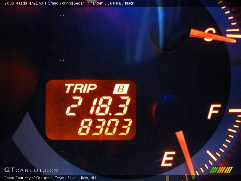 Phantom Blue Mica / Black 2008 Mazda MAZDA3 s Grand Touring Sedan