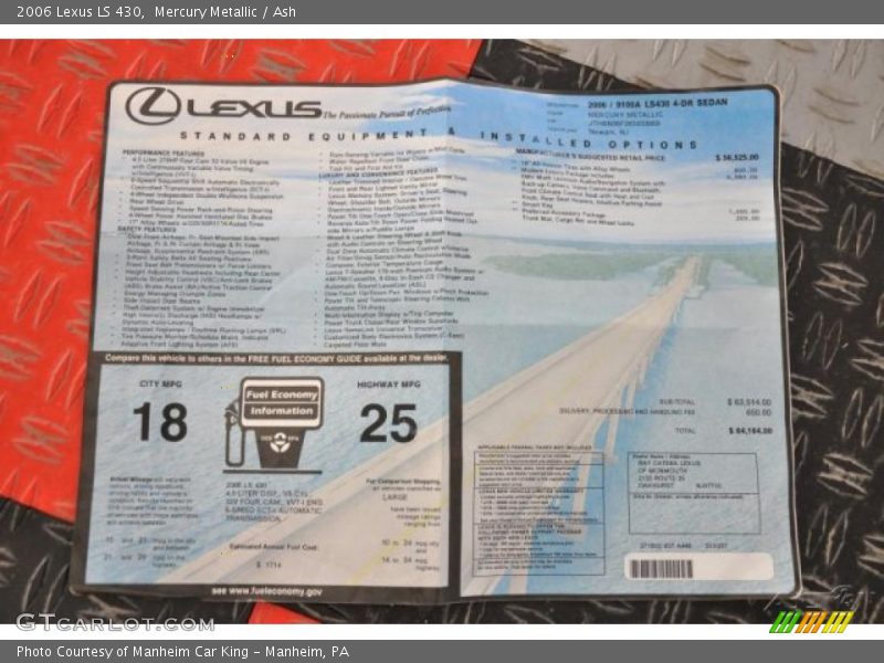 Mercury Metallic / Ash 2006 Lexus LS 430