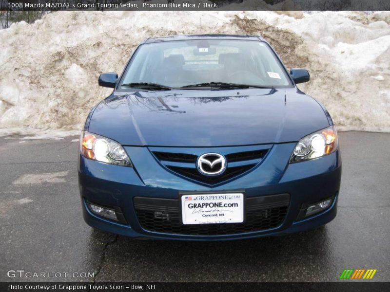 Phantom Blue Mica / Black 2008 Mazda MAZDA3 s Grand Touring Sedan