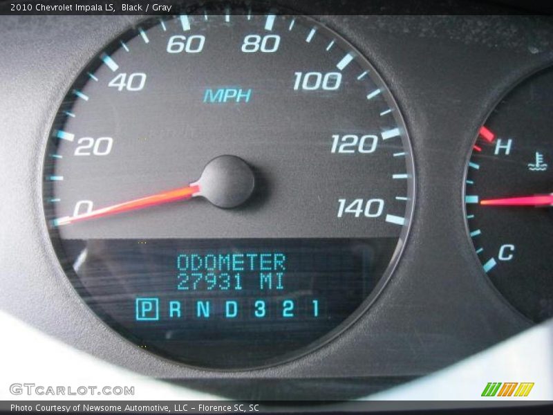 Black / Gray 2010 Chevrolet Impala LS