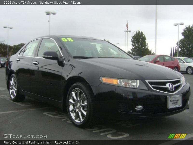 Nighthawk Black Pearl / Ebony 2008 Acura TSX Sedan