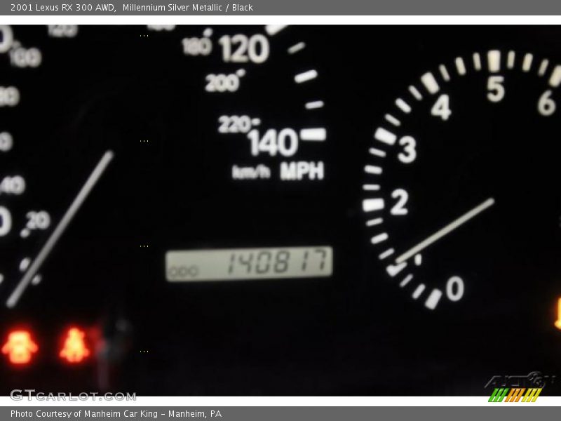 Millennium Silver Metallic / Black 2001 Lexus RX 300 AWD