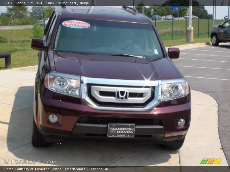 Dark Cherry Pearl / Beige 2010 Honda Pilot EX-L