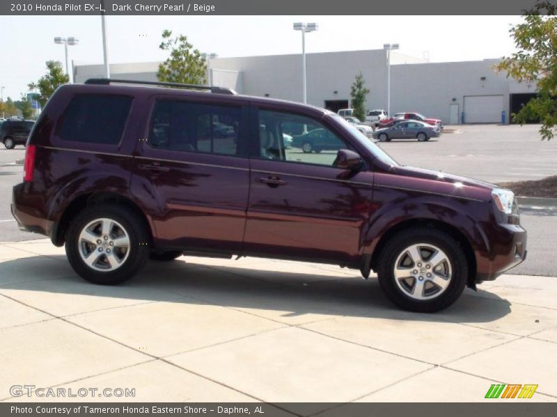 Dark Cherry Pearl / Beige 2010 Honda Pilot EX-L