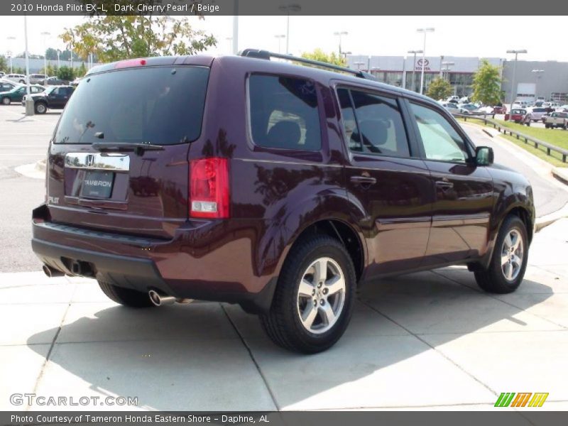 Dark Cherry Pearl / Beige 2010 Honda Pilot EX-L