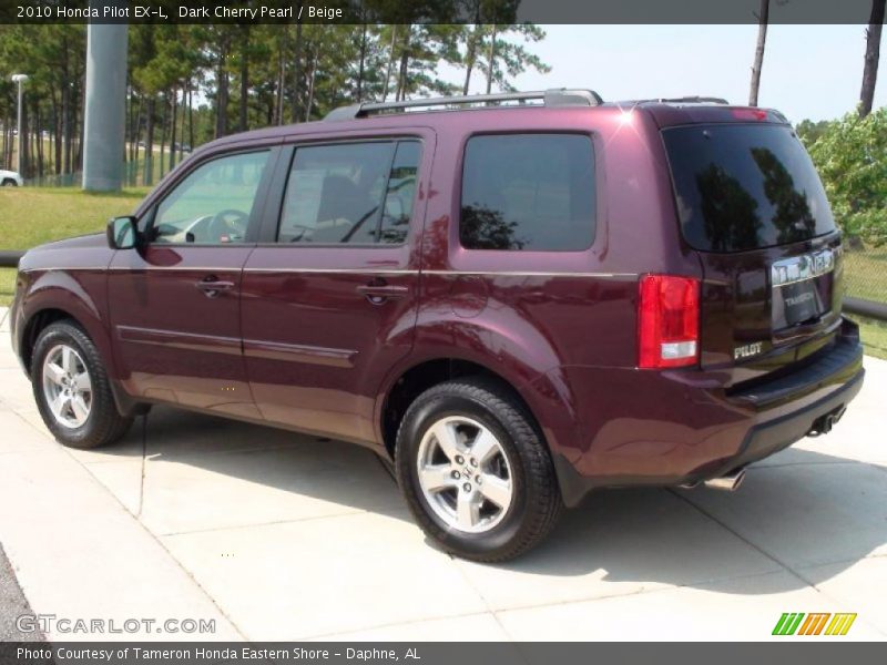 Dark Cherry Pearl / Beige 2010 Honda Pilot EX-L