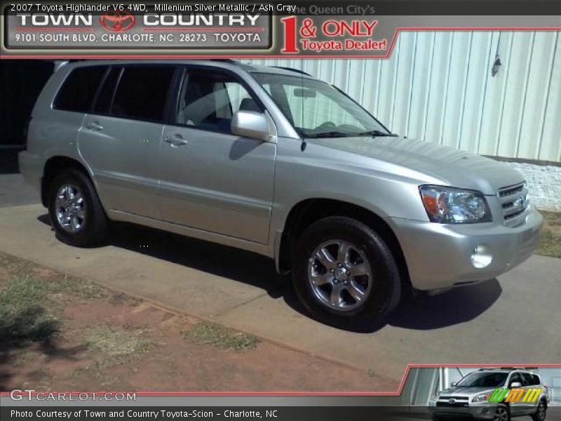 Millenium Silver Metallic / Ash Gray 2007 Toyota Highlander V6 4WD