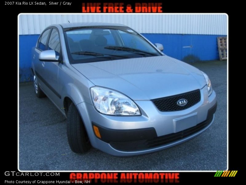 Silver / Gray 2007 Kia Rio LX Sedan