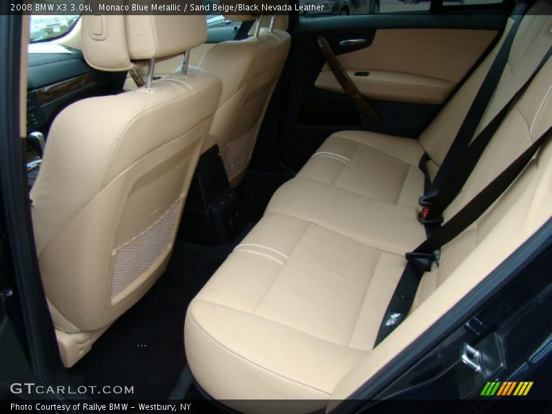 Monaco Blue Metallic / Sand Beige/Black Nevada Leather 2008 BMW X3 3.0si