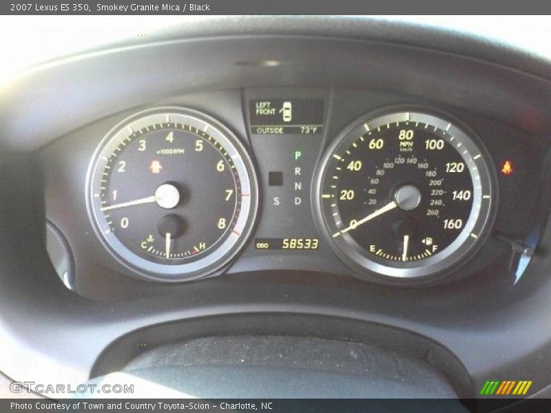 Smokey Granite Mica / Black 2007 Lexus ES 350