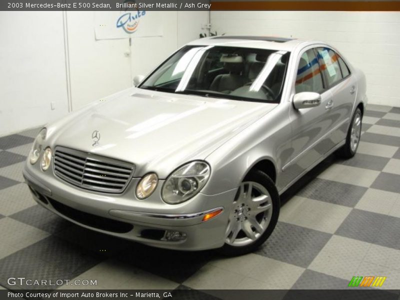 Brilliant Silver Metallic / Ash Grey 2003 Mercedes-Benz E 500 Sedan