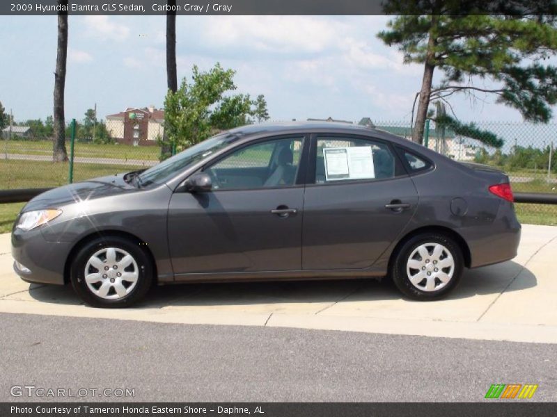 Carbon Gray / Gray 2009 Hyundai Elantra GLS Sedan