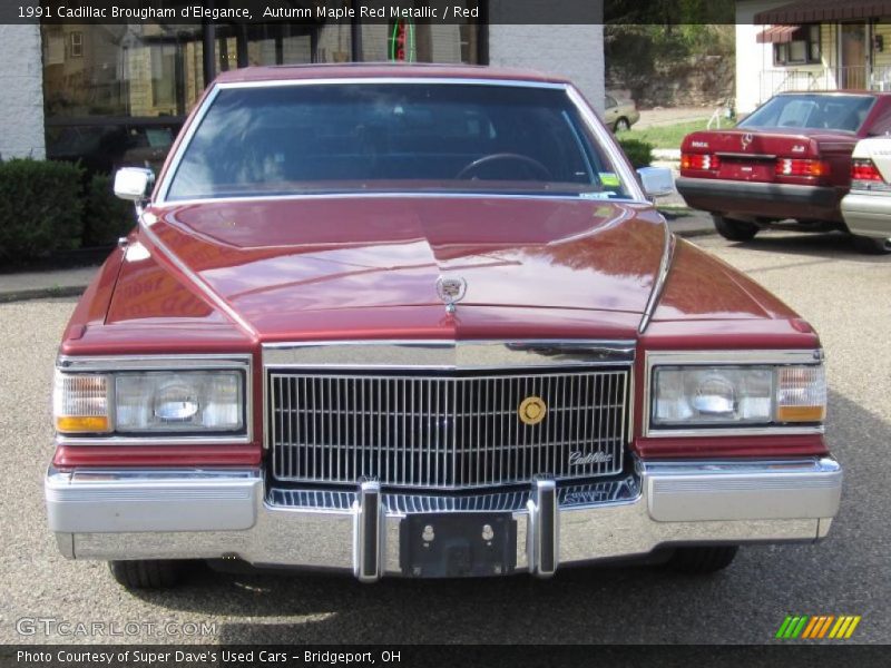 Autumn Maple Red Metallic / Red 1991 Cadillac Brougham d'Elegance