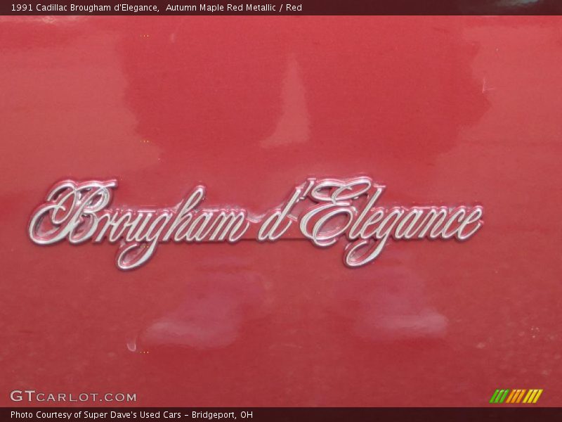 Autumn Maple Red Metallic / Red 1991 Cadillac Brougham d'Elegance