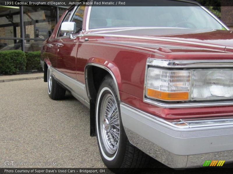 Autumn Maple Red Metallic / Red 1991 Cadillac Brougham d'Elegance