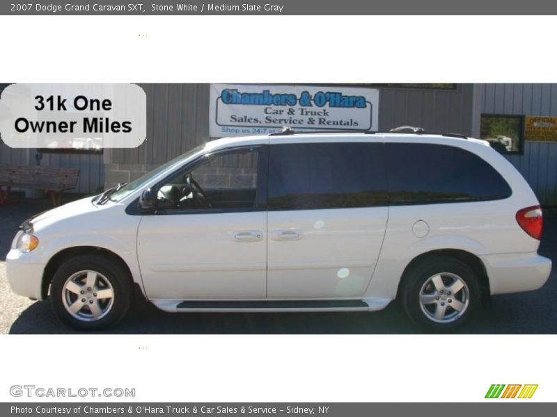 Stone White / Medium Slate Gray 2007 Dodge Grand Caravan SXT