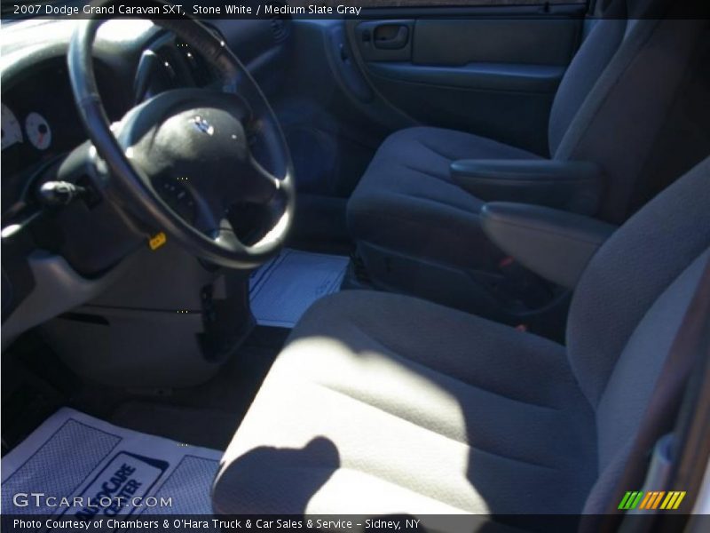 Stone White / Medium Slate Gray 2007 Dodge Grand Caravan SXT
