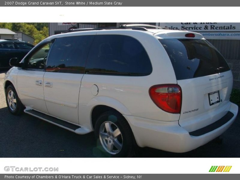 Stone White / Medium Slate Gray 2007 Dodge Grand Caravan SXT