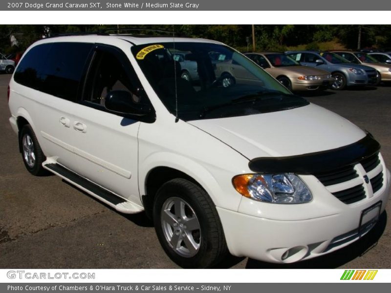Stone White / Medium Slate Gray 2007 Dodge Grand Caravan SXT