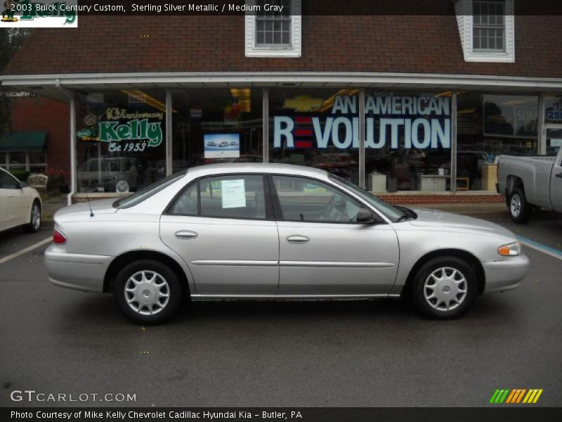 Sterling Silver Metallic / Medium Gray 2003 Buick Century Custom