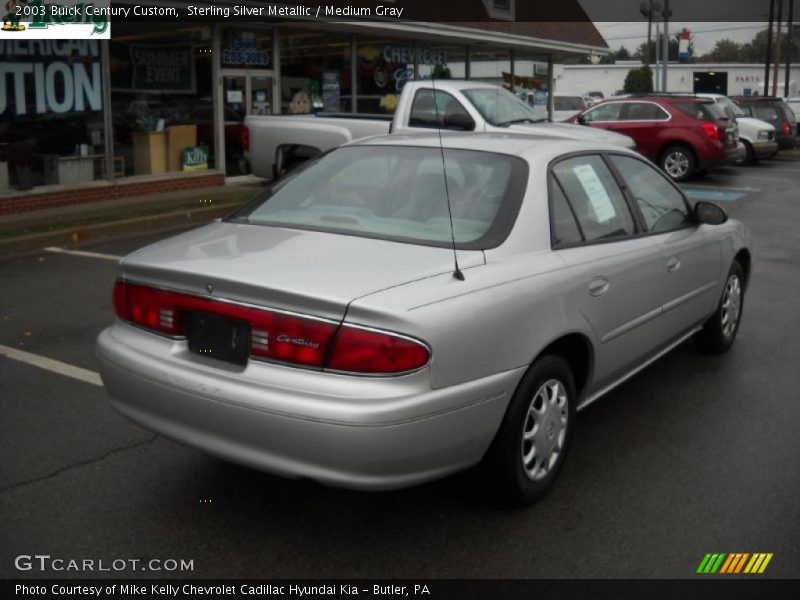 Sterling Silver Metallic / Medium Gray 2003 Buick Century Custom