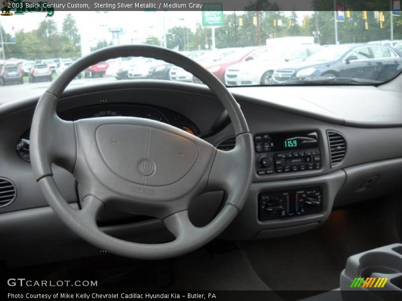 Sterling Silver Metallic / Medium Gray 2003 Buick Century Custom