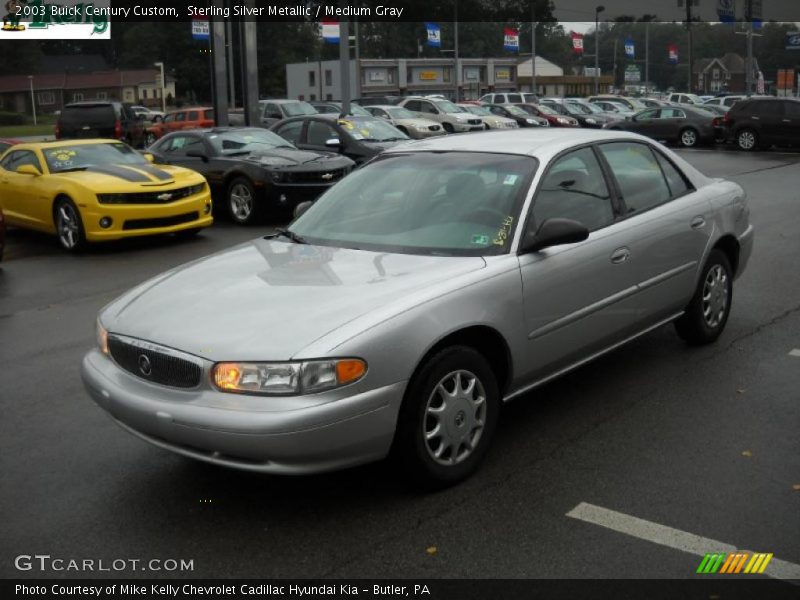 Sterling Silver Metallic / Medium Gray 2003 Buick Century Custom