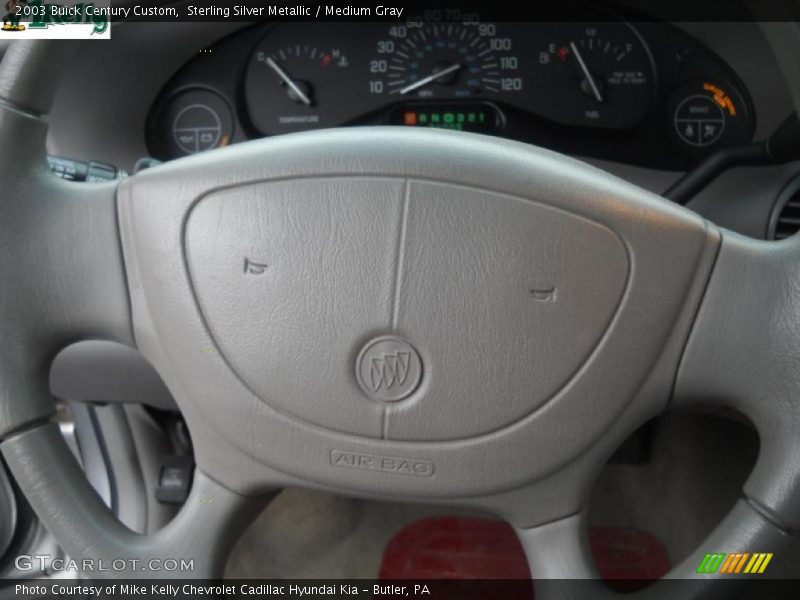 Sterling Silver Metallic / Medium Gray 2003 Buick Century Custom