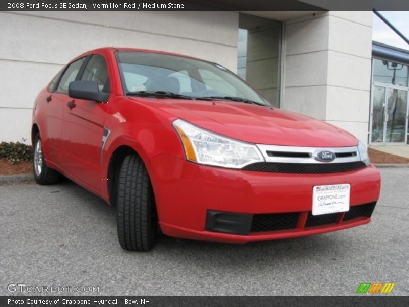Vermillion Red / Medium Stone 2008 Ford Focus SE Sedan