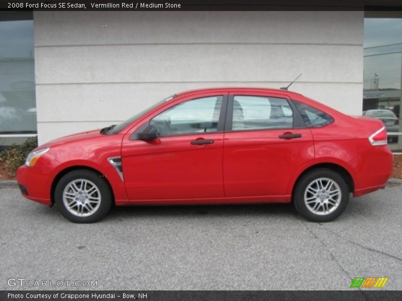 Vermillion Red / Medium Stone 2008 Ford Focus SE Sedan