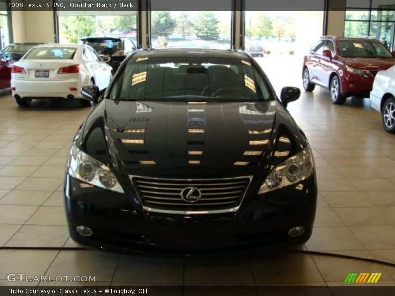 Obsidian Black / Black 2008 Lexus ES 350
