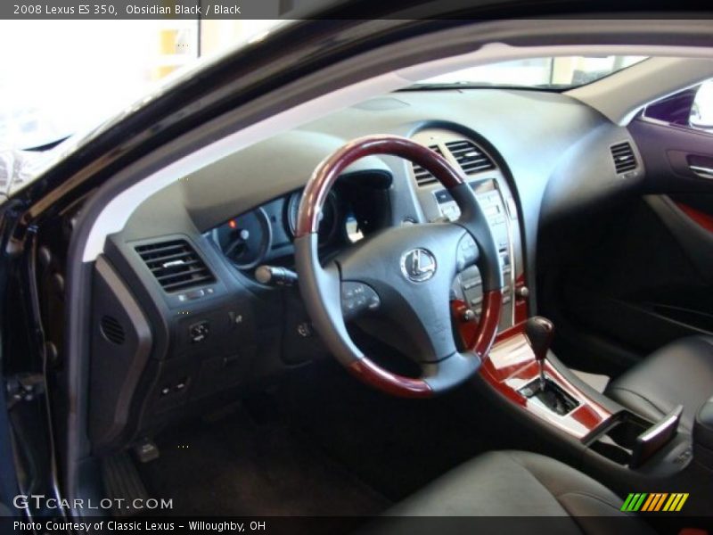 Obsidian Black / Black 2008 Lexus ES 350