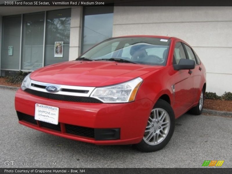 Vermillion Red / Medium Stone 2008 Ford Focus SE Sedan