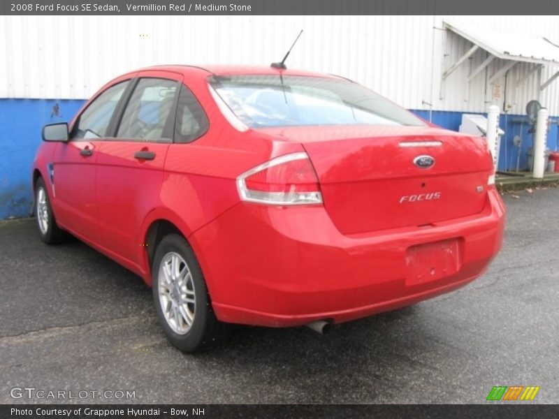 Vermillion Red / Medium Stone 2008 Ford Focus SE Sedan