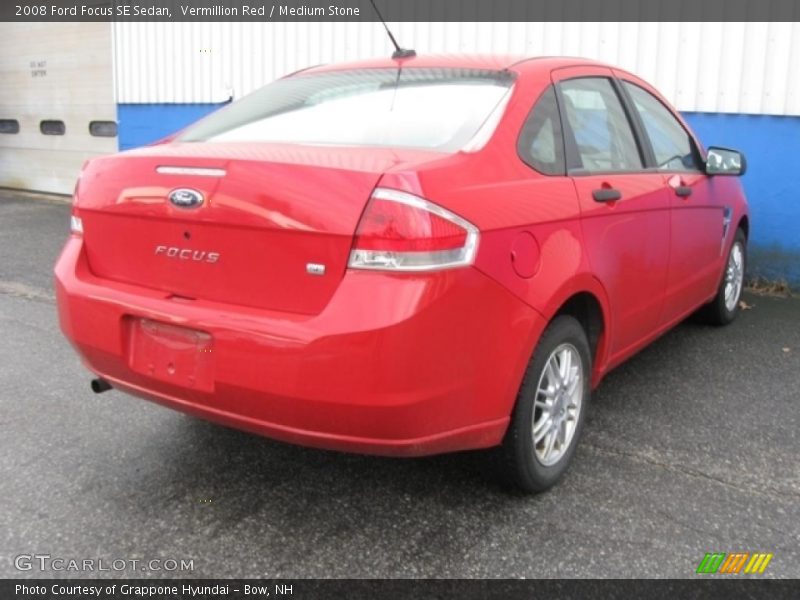 Vermillion Red / Medium Stone 2008 Ford Focus SE Sedan