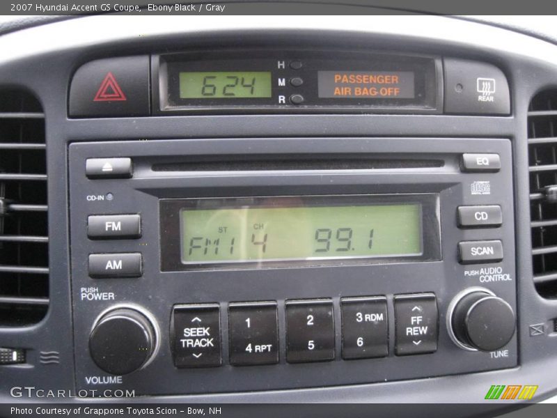 Ebony Black / Gray 2007 Hyundai Accent GS Coupe