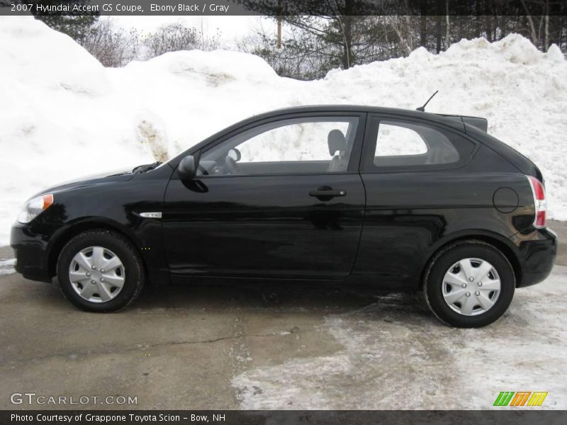 Ebony Black / Gray 2007 Hyundai Accent GS Coupe
