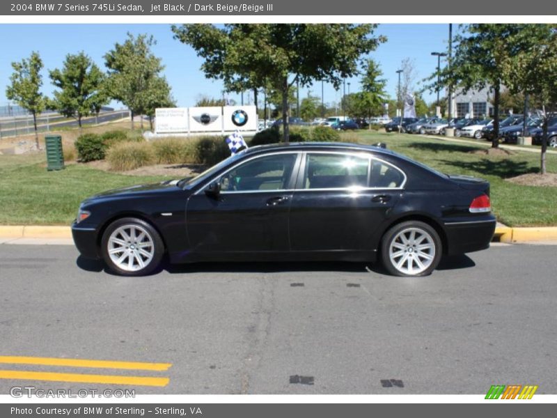 Jet Black / Dark Beige/Beige III 2004 BMW 7 Series 745Li Sedan