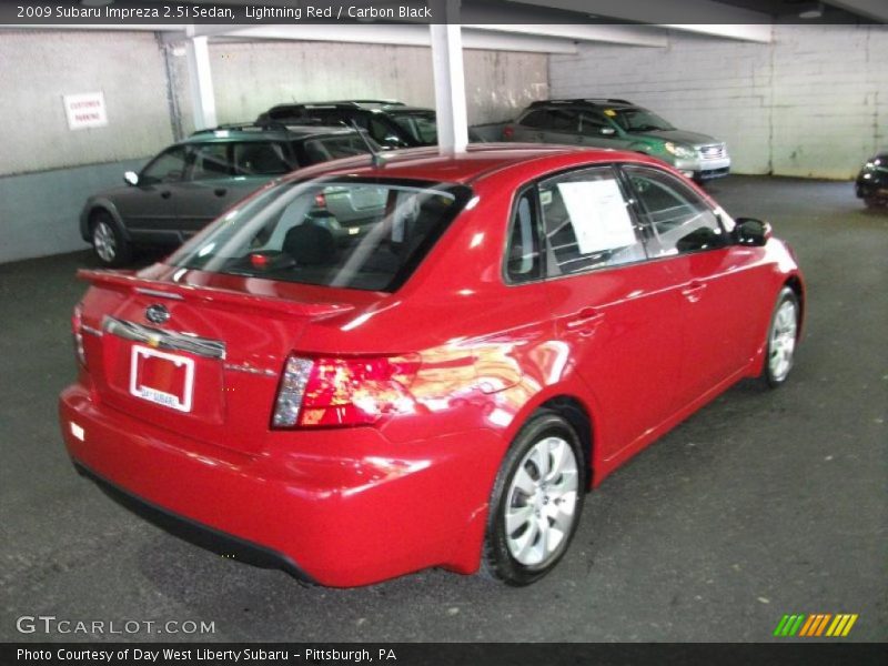 Lightning Red / Carbon Black 2009 Subaru Impreza 2.5i Sedan