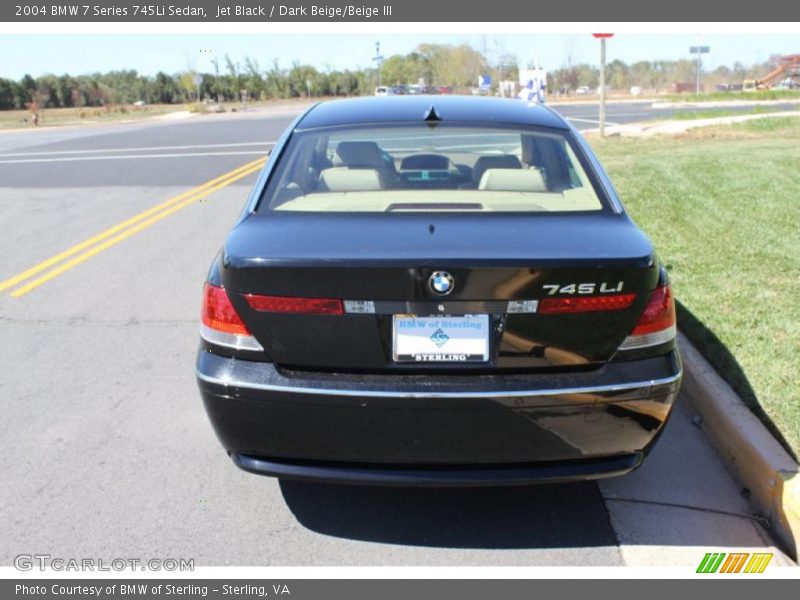 Jet Black / Dark Beige/Beige III 2004 BMW 7 Series 745Li Sedan