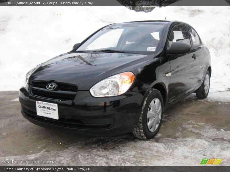 Ebony Black / Gray 2007 Hyundai Accent GS Coupe